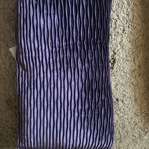 Purple Textured Decorative Throw Pillow | Ribbed Pleated Accent Cushion (NWT)